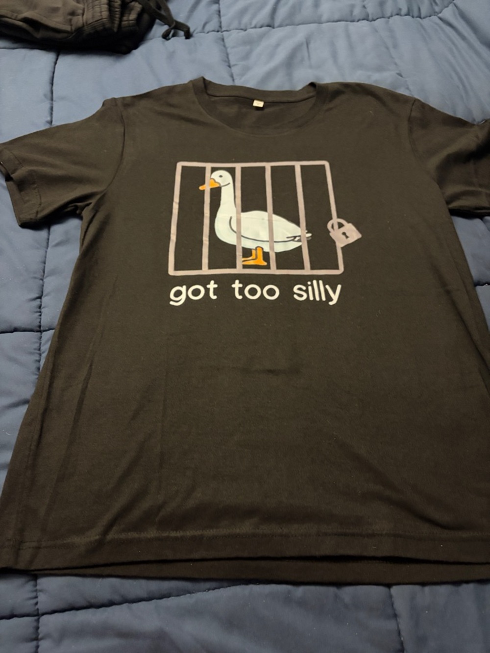 Black 'got too silly' Goose Graphic Tee